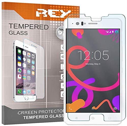 REY 2X Protector de Pantalla para BQ AQUARIS M8, Cristal Vidrio Templado Premium, Táblet