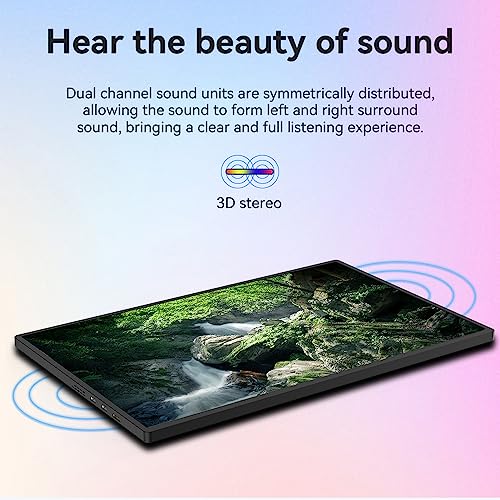 docooler Tragbarer Monitor 1080P 18,5 Zoll IPS-Bildschirm Auflösung 1920 x 1080 mit Anschlüssen Typ C/HD / 3,5 mm breit kompatibel mit Laptop Tablet Telefone – Bild 7