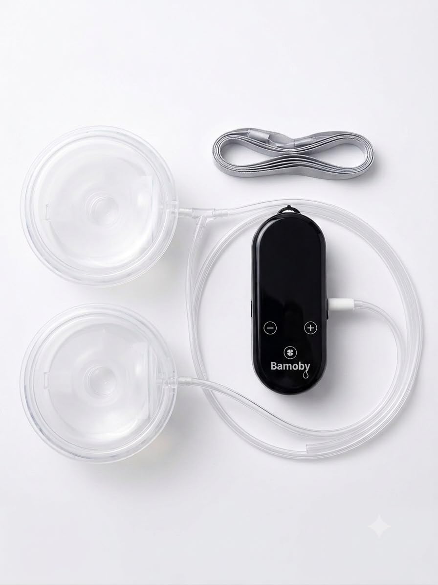 Bamoby - Sacaleche eléctrico hospitalario doble bomba portátil manos libres, 10 W, 4 modos de succión, 9 velocidades.