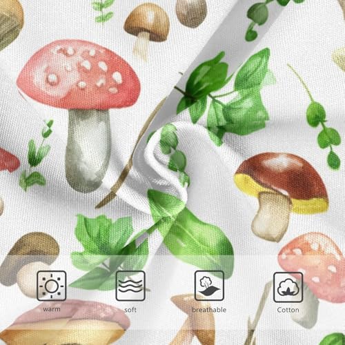 Watercolor Mushrooms White Toddler Underwear Custom 2t Cotton Cute Panties Girl Flower Briefs Girls Undies3