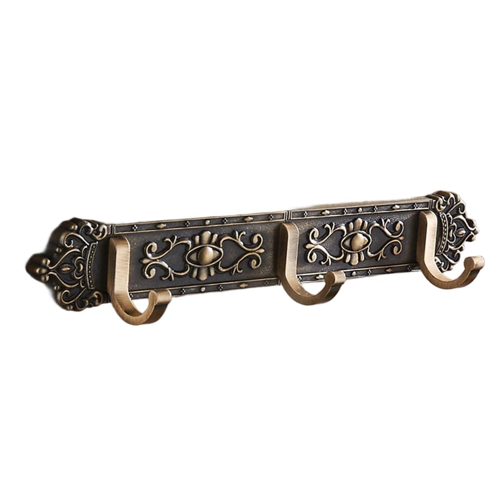 ZHOUXIAO Vintage Metal Coat Rack Wall Mounted with Hooks, Antique Heavy Duty Coat Hook Rail, Hat Robe and Towel Hooks Rack for Bathroom, Entryway, Mudroom 3Hook