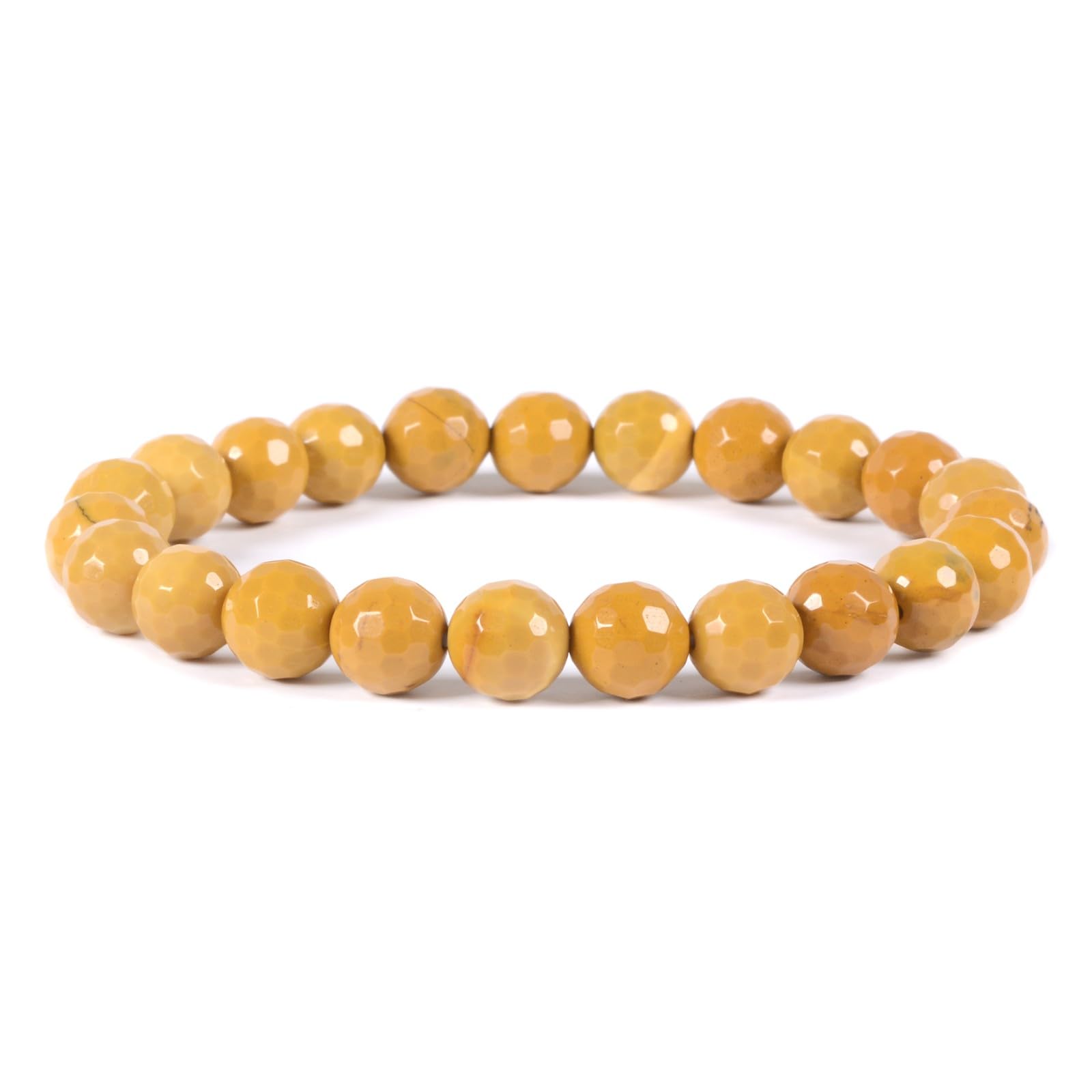 Justinstones Gem Semi Precious Gemstone 8mm Round Beads Stretch Bracelet 7 Inch Unisex