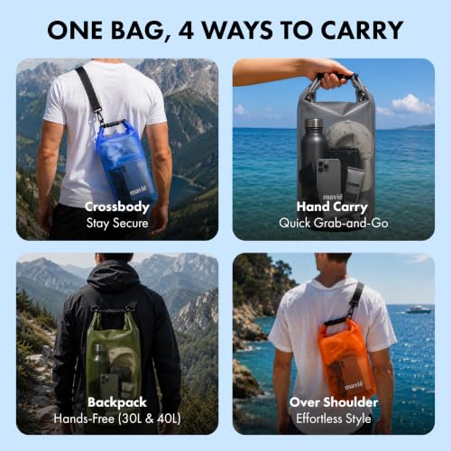Mavie Bolsa Seca Impermeable, Saco Roll Top para Camping en Kayak Azul, 10L miniatura 5
