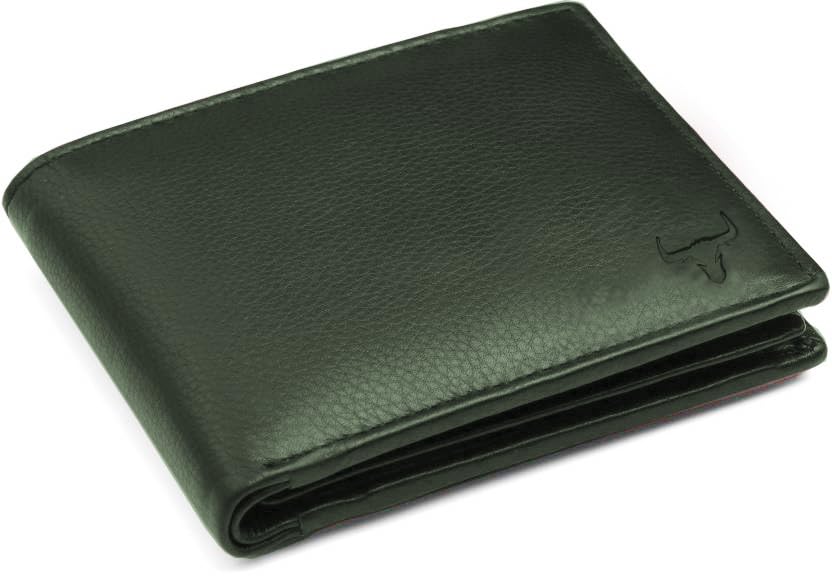wild napa Genuine Leather Wallets for Men | RFID Protected Wallet | Pure Leather Purse | Credit/Debit Card Slots and Coin Pocket | 2 Currency Compartments Purse (Green)-picture-52