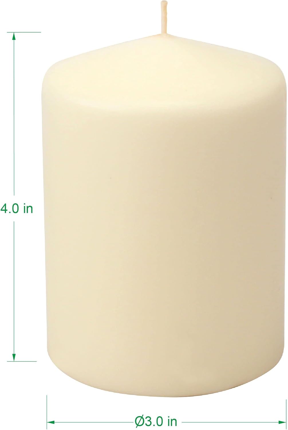 Stonebriar 35 Hour Long Burning Unscented Pillar Candles, 3x4, Ivory: Home & Kitchen