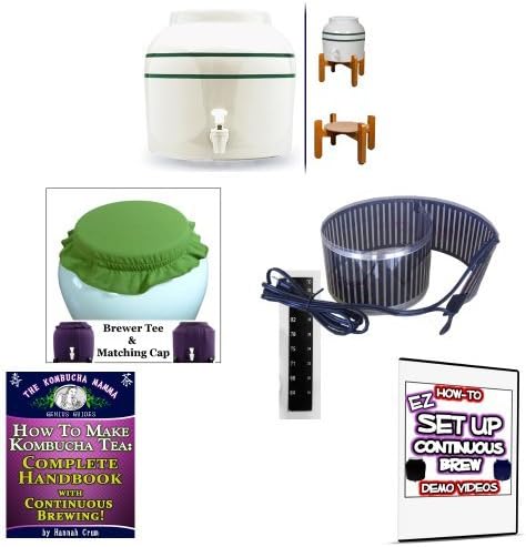 KKamp Continuous Brew Kombucha BREWER ONLY - GS w/ Stand + Essential Heat Strip + Tee/Cap Set
