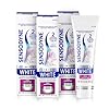 Sensodyne Clinical White Toothpaste Clinically Proven Whitening for Sensitive Teeth, Stain Protector, 3.4 oz x 3
