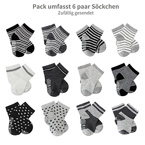 FUTURE FOUNDER Set van 6 antislipsokken voor kinderen van 0-24 maanden, voor baby's en meisjes van 0-24 maanden - Image 5