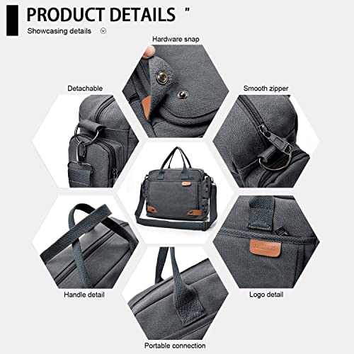 Ynport Crefreak Canvas heren handtas mode heren schoudertas business casual draagbare schoudertas heren aktetas - Image 7