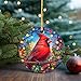 Cardinal Christmas Ornaments, Tree Decoration, Winter Bird Memorial Gifts Ceramic Ornament, Decorations - Best for Women, Surrounded by Your Glory Christmas-NN140