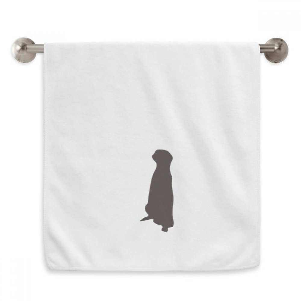 Serviette moelleuse motif animal mignon blanche de 13x29 pouces