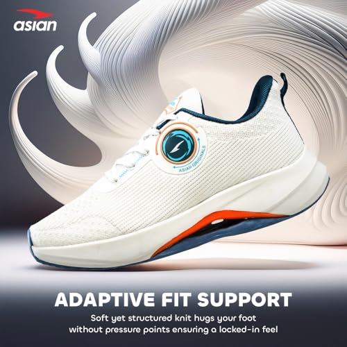 Image of ASIAN Men POWERPLAY-21 Running and Casual wear Running Shoes with Laces, Lightweight and Comfortable Shoes with Upper Fabric and Phylon Sole for Men & Boys