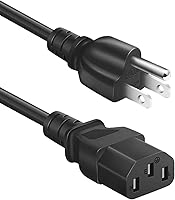 Vista 7 de Cable de alimentación para impresora 3D Creality Ender/CR/Sermoon, cable de alimentación de CA de repuesto universal de 18 AWG de 3 clavijas, 6 pies