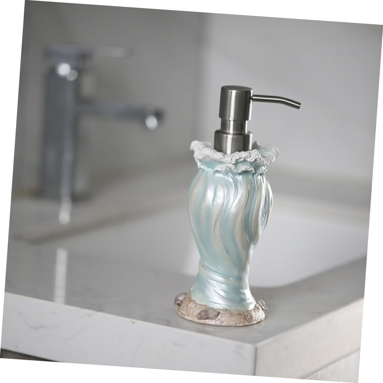 Dispenser di Sapone con Pompa in Acciaio Bottiglia Ricaricabile per Doccia e Lozione Design Ispirato per Bagno e Cucina Facile da Premere ed Elegante