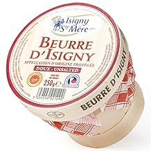 Isigny French Normandy Unsalted Butter Basket 2 PCS x 8.8 OZ Grass Fed European Butter