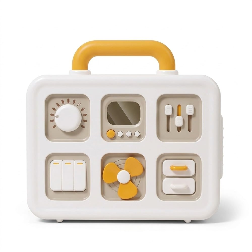 Montessori Busy Board for Toddlers 1-3 Years, Portable Sensory Activity Board Skills Learning Toy, Travel Toy for Toddlers Boys Girls-image-28