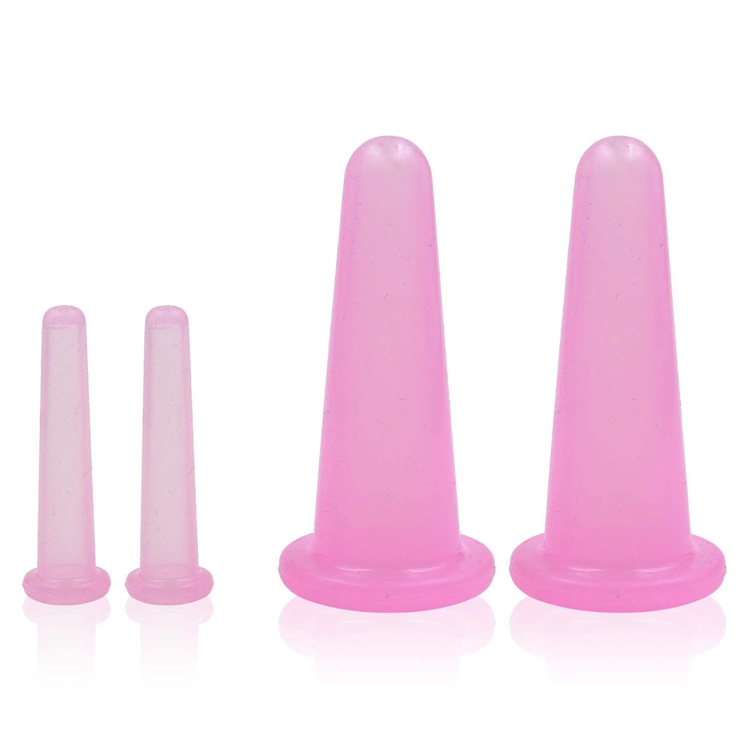Facial Cupping Set,Natural Silicone Facial Massage Cup for Body,Face,Neck,Back,Eye Massage,Vacuum Tank,Perfect for Body,Facial Care,Anti-aging Beauty Tool Smal Large, Pink(with potli bag) (B0CY82BV84) Amazon Price History, Amazon Price Tracker