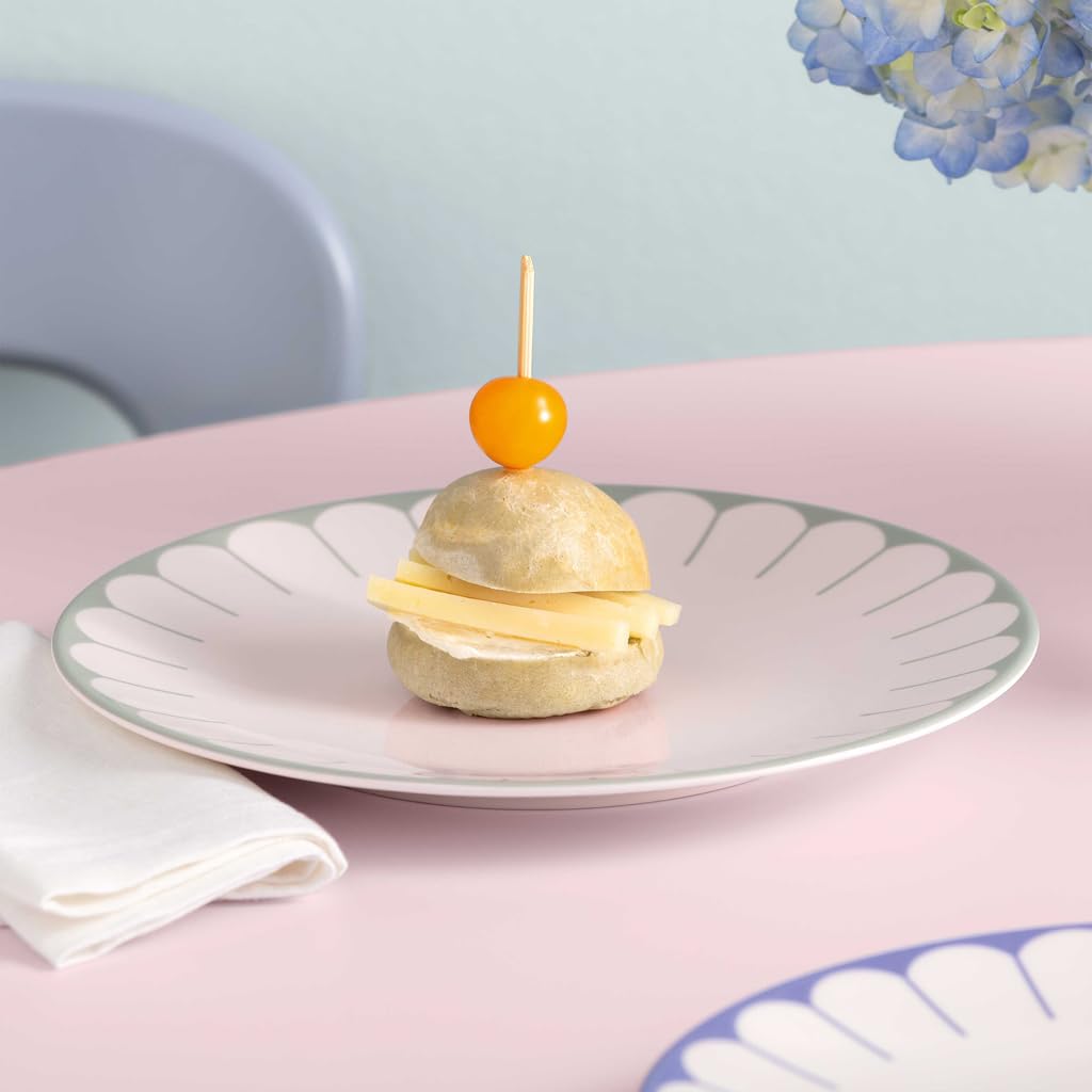 Villeroy & Boch - Fleur vert talerz płaski zielony, nadaje się do zmywarki i mikrofalówki, talerz do dań głównych, duży talerz, naczynie ceramiczne do sztaplowania, porcelana Premium