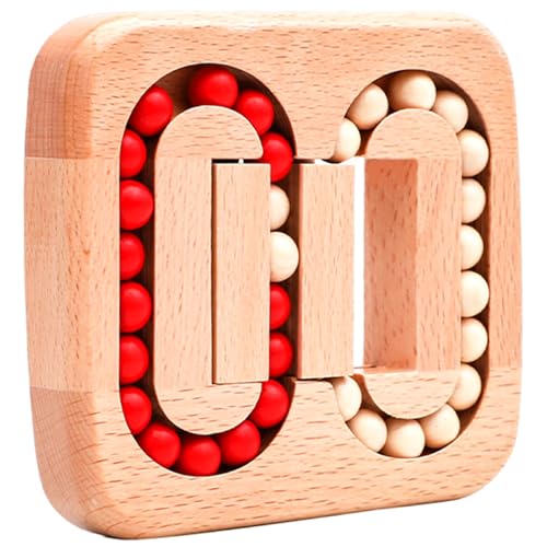 CAKEEYUM Fidget Spinner Cube Rotation du Bout des Doigts Puzzle en Bois Bean Cube Fidget Brain Teaser Puzzle Jeu d'association éducatif pour Enfants et...