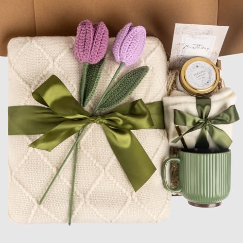 Image of Anforsun Birthday Gifts for Women, Self Care Gifts Get Well Soon Gifts Package, Relaxing Care Package, Happy Birthday Gift Basket for Women, Her, Mom, Sister, Best Friend, Wife, Girlfriend, Coworker