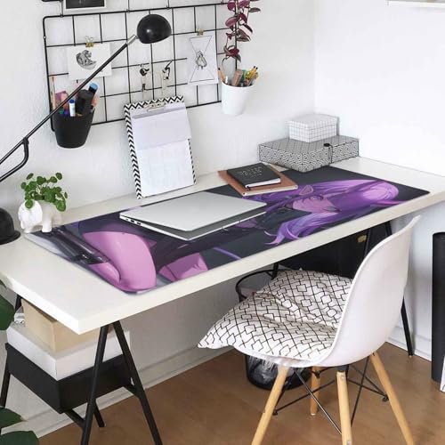 Pad para escritorio anime morado 31.5x15.7 in miniatura 5