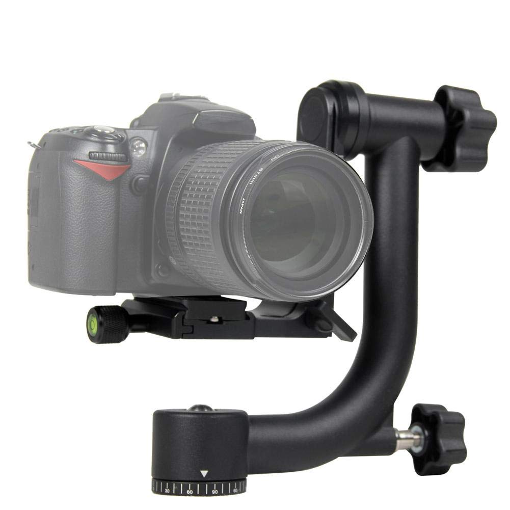 Stabilizzatore videocamera 360 ° Stabilizzatore Manuale Girevole con Piastra a sgancio rapido Vite 1/4 3/8 Pollici, Supporto stabilizzatore Video in Lega per videocamera DSLR DV Fino a 20 kg