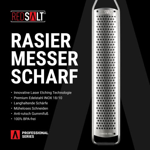 REDSALT® Premium Zester Grater Stainless Steel, Silver, Walnut, Single Zester Blade - Image 3