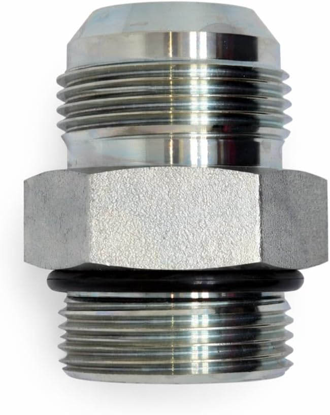 AF C5315-06-08 - #6 Male JIC (9/16''-18 Threads) x #8 Male O-Ring Boss (3/4''-16 Threads) - Straight Thread Connector