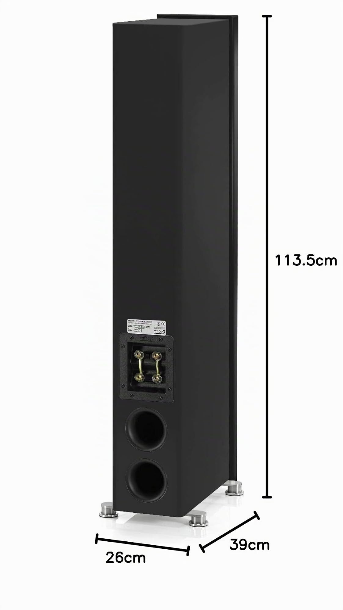 Nubert nuVero 110 | Rot/Schwarzes Standlautsprecherpaar | 2 Stück High End Standlautsprecher | Lautsprecher für Stereo | HiFi Qualität auf höchstem Niveau | Passiv Standboxen 3 Wegen Made in Germany