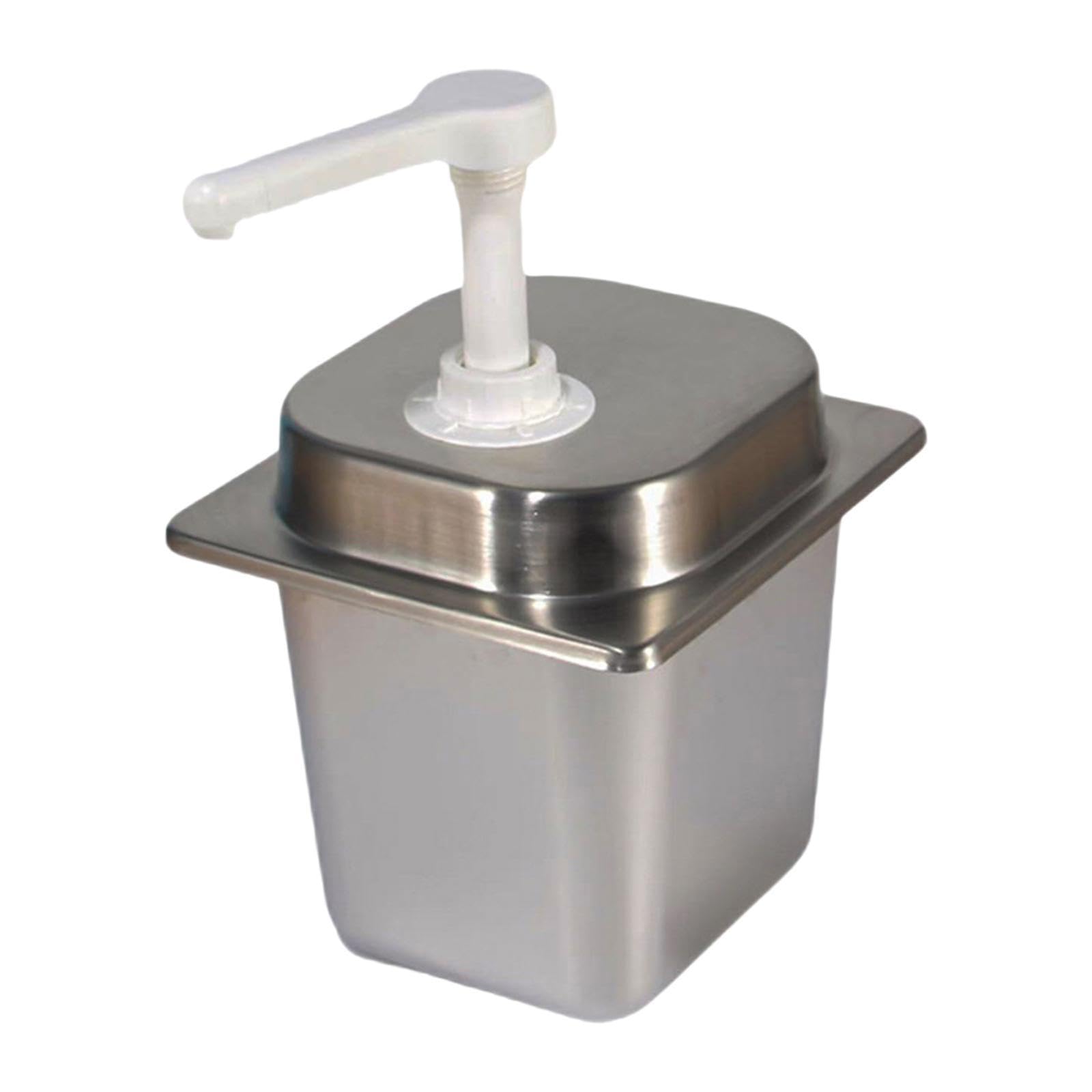 Dispensador de Salsas con Bomba de Acero Inoxidable, Estación de Botellas con Bomba Manual, Herramienta para Especias Desmontable para Cocina Doméstic, 20 CC