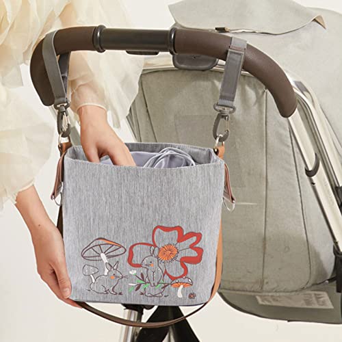 KUIDAMOS Bolsa para mamãe, bolsa de fraldas para mamãe, fácil de pendurar, lindas estampas, alça de