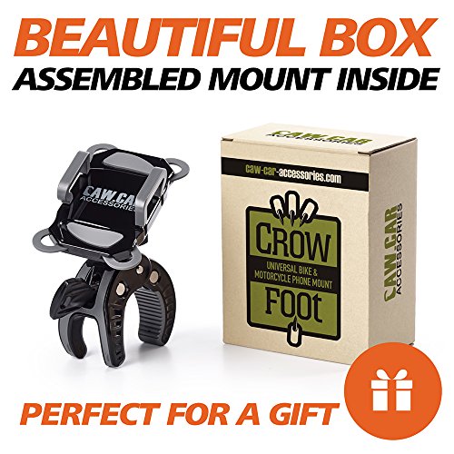 Image of Bike & Motorcycle Phone Mount - For iPhone 16 (15, Xr, SE, Max /Plus), Galaxy S22 or any Cell Phone - Universal ATV, Mountain & Road Bicycle Handlebar Holder. +100 to Safeness & Comfort