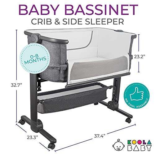 image for KoolerThings Baby Bassinet, Bedside Sleeper for Baby, Easy Folding Por