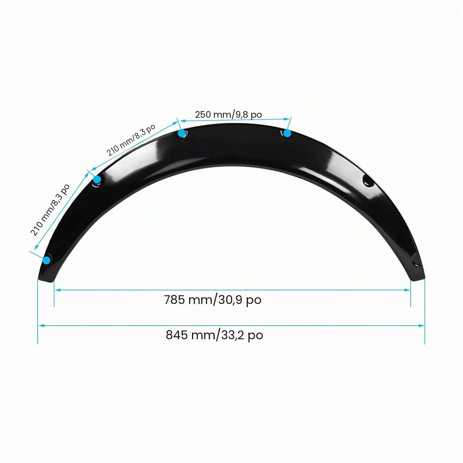 Cocoarm Les passages de Roue de carrosserie, Les évasements d'ailes de 90 mm protègent efficacement Les Roues.