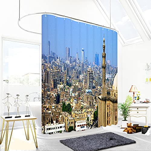 Rideau de douche vue sur la ville KnSam 120x180 pour studio moderne - 2