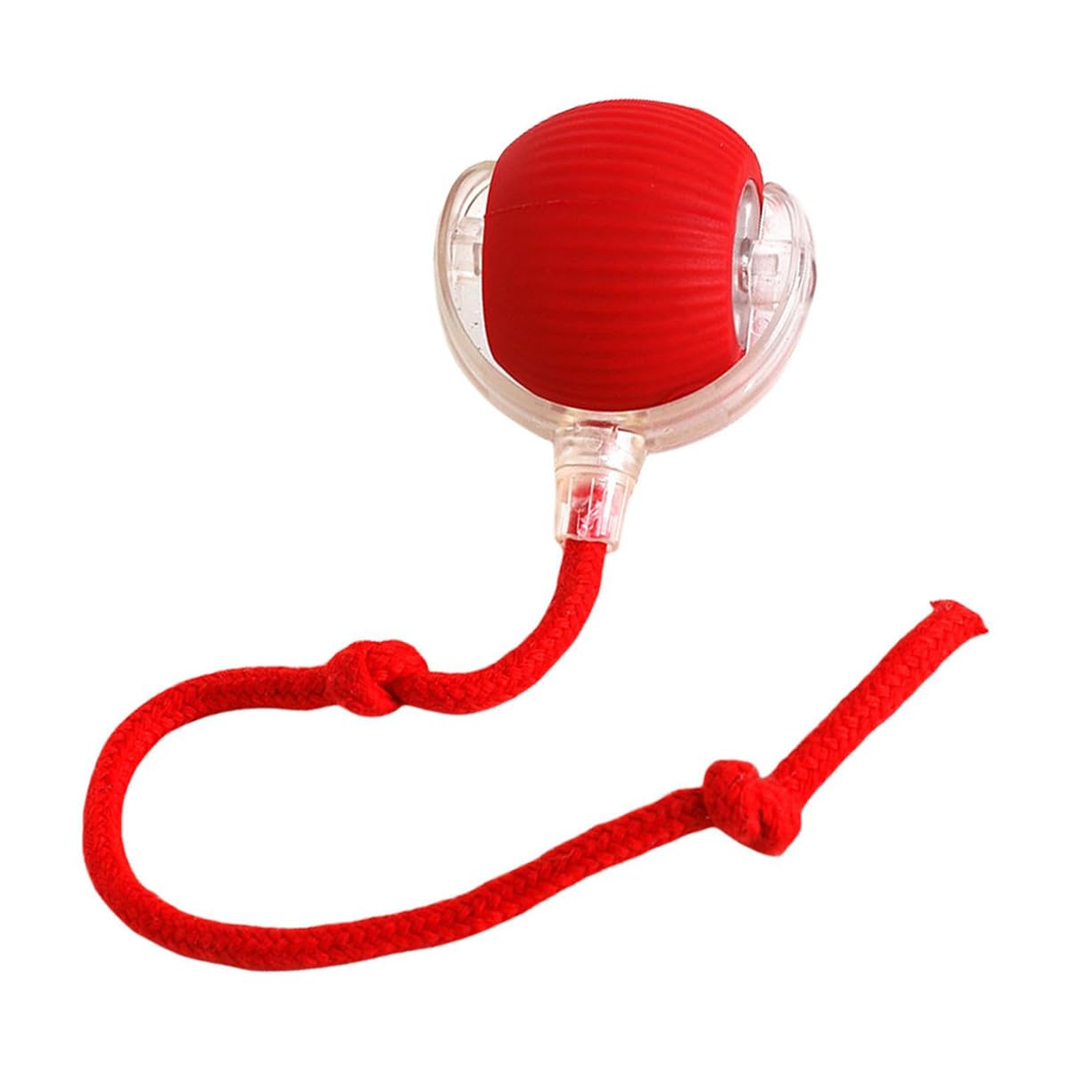 Upgraded 360° Automatic Self-Moving Ball – Interactive Dog Toy with Tail for Boredom Buster, Rechargeable Electric Pet Toy for Indoor Play, Ideal for Small Medium Dogs & Cats (RED)
