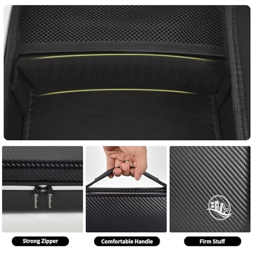 Boobowl Barber Accessories Bag for Clippers and Supplies, Mens Hair Trimmers Box, Portable Storage Organizer for Hair Cutting, Guard Grooming Kit and Barbers Supplies (Bag Only) (Black+Silver Zipper) - Thumbnail 4