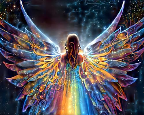 Toile murale d'art Girl Magic Wings impression haute definition 50x70