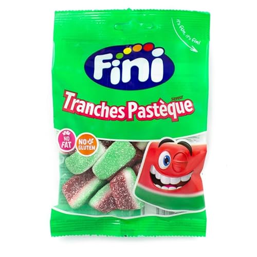 Funtastyc | Gominolas Fini - Golosinas Surtidas | Estuche 12 bolsas de 90 gr | Golosinas y Chuches para Cumpleaños, Navidad, Halloween y Regalos | Golosinas Halal (Tajadas Sandía)