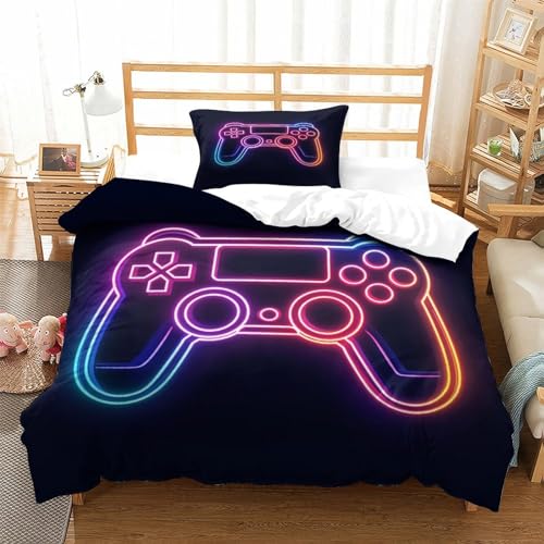 Ensemble de literie game controller imprimé 3D pour lit simple 135x200