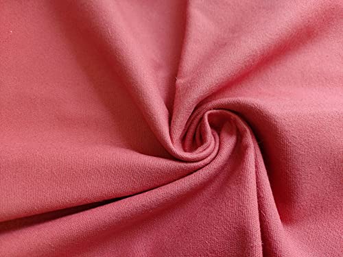 Tissu en flanelle de coton brossé haut de gamme rose rétro 10m