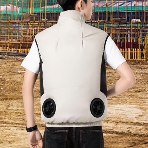 Rechargeable Cooling Vest for Men with 2 Fans | 3-Speed Adjustable Air Conditioned Jacket | Lightweight Ice Jacket for Outdoo4