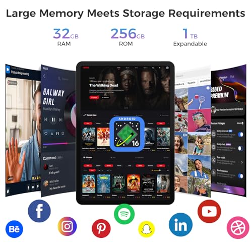 Image of Android 16 Tablet, 12 InchTablet,T7300,32GB RAM +256GB ROM
