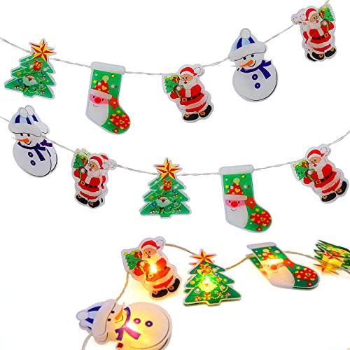 Xiaozhifu 20 LED Décoration de fenêtre de Noël Luminaire de vitrine de Noël Luminaire d'agencement de magasin de Noël Décoration de porte vitrée de mur intérieur de vacances Cover