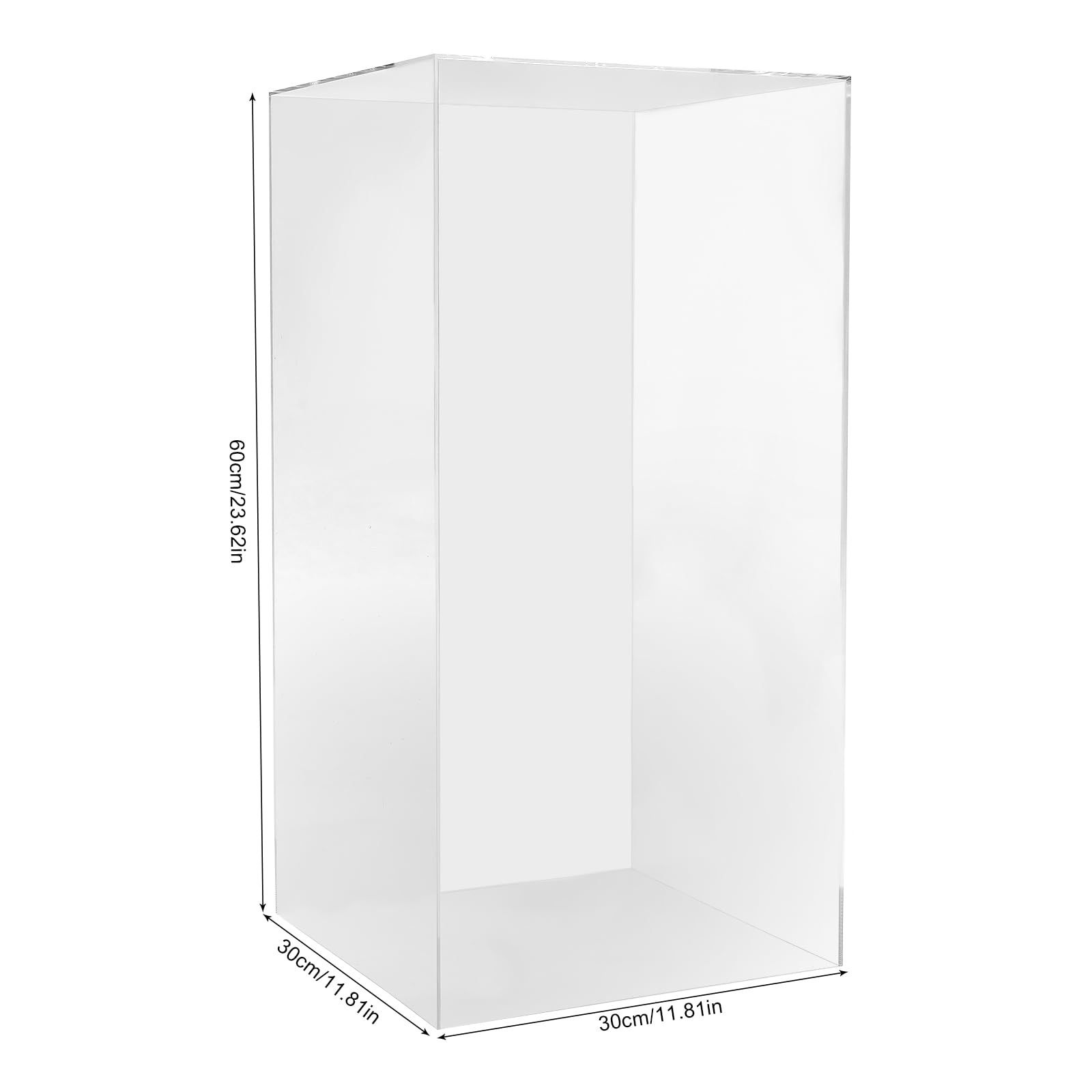 Vitrina de acrílico grande, expositor transparente, caja con tapa para coches modelo, caja organizadora, 30 x 30 x 60 cm