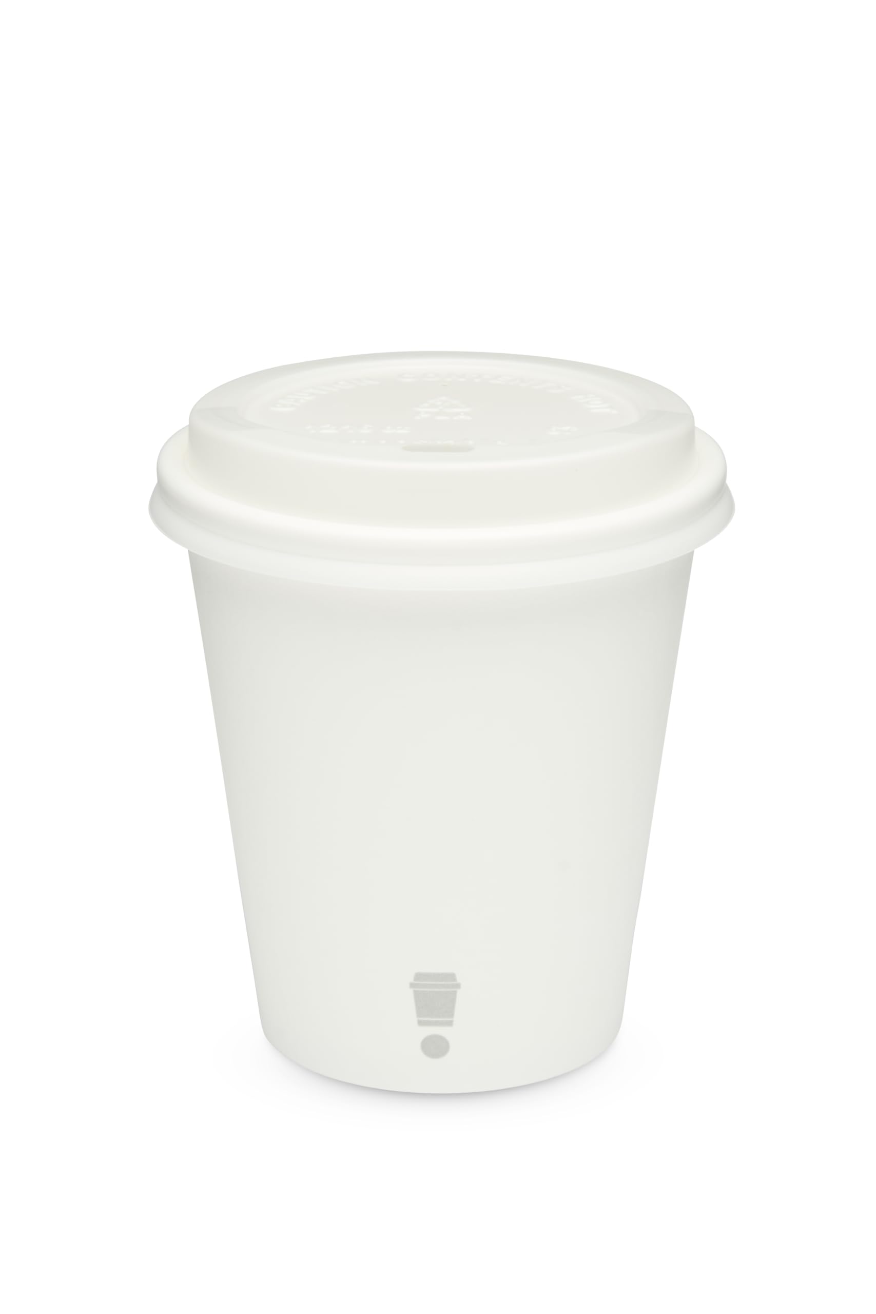 10oz Compostable Coffee Cups – Single Wall PLA-Lined Paper Cups for Hot Drinks – Biodegradable Eco-Friendly Disposable to-Go Cups with Lids – 50 Pack – Pure White