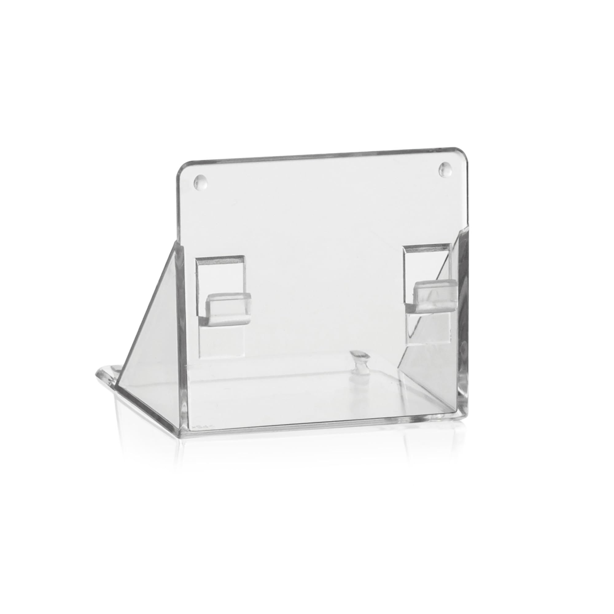 taymar Soporte para folletos de pared largo DIN (DL) (tríptico), soporte para volantes, expositor de pared con cuatro compartimentos (dimensiones interiores 10,2 cm)