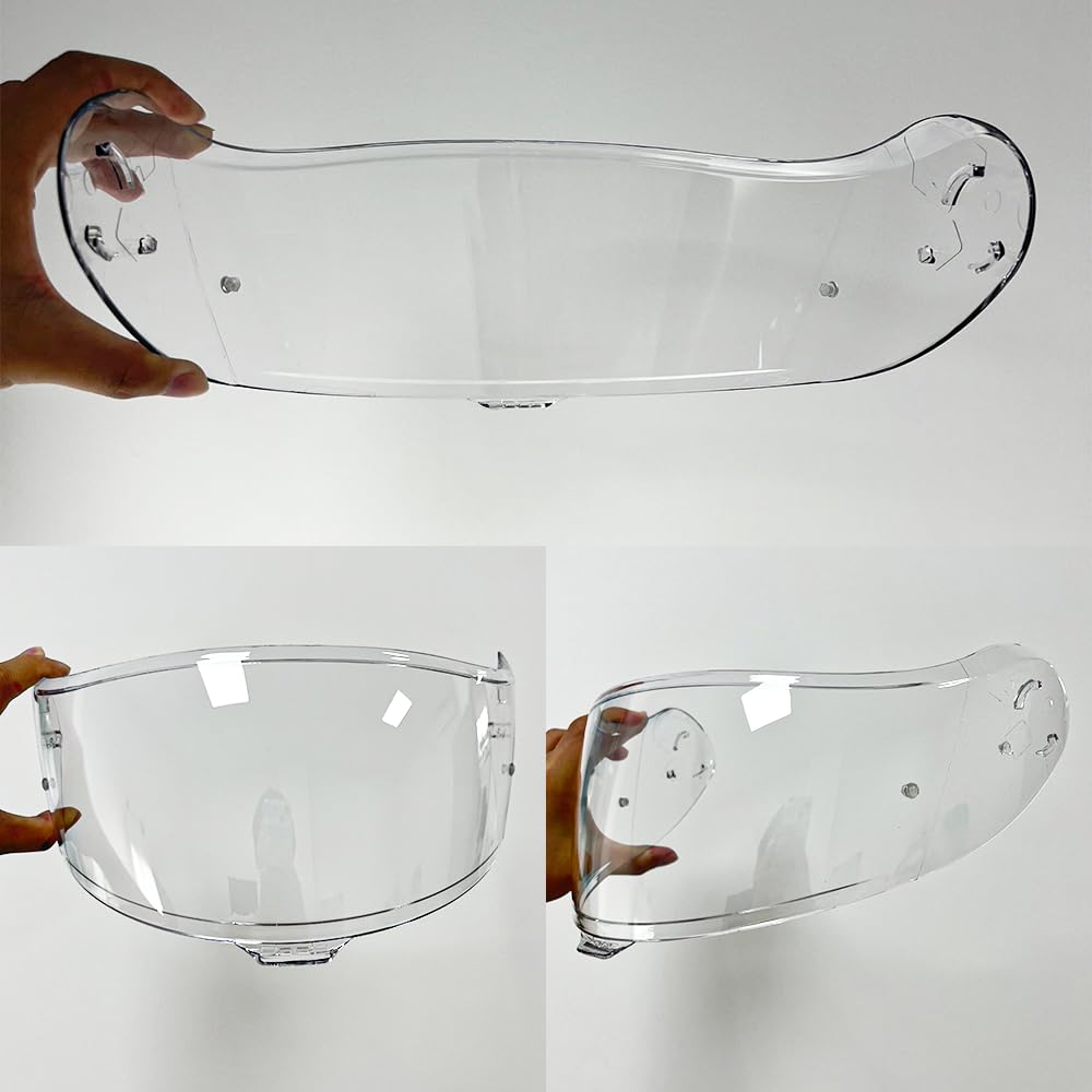 Moto Visière de rechange for casque Neotec 3. Protection UV for CNS-3C compatible avec (film antibuée)(Clear-day+night Use)
