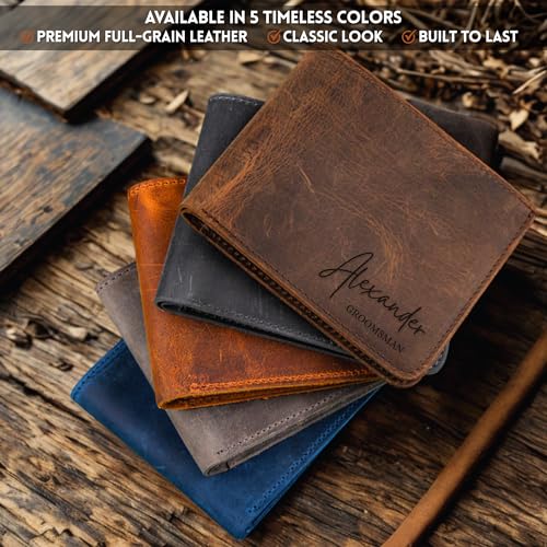 Personalized Wallet for Men - Custom Wallets, Customized Monogram, Gift for Husband, Dad, Son, Boyfriend, Anniversaries, Grandpa, Graduate, Birthday, Wedding & Groomsmen, Gifts for Men4
