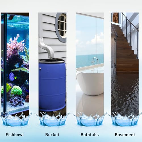 Uniqwamo Cordless Submersible Water Pump Compatible for Dewalt 20V Max Battery,400GPH Portable Transfer Water Pump for Camping Tub Garden RV Pond Draining Job Sites (No Battery) by Uniqwamo - Image 7